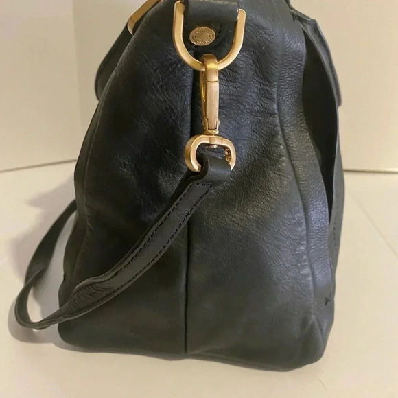 T Tahari black leather satchel handbag - Picture 6 of 15